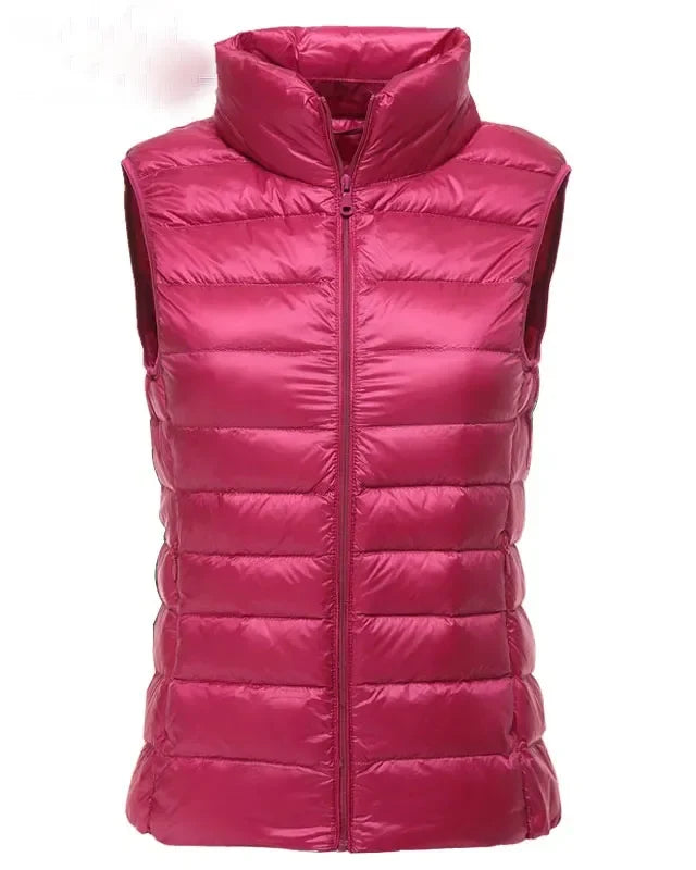 Doudoune sans manches ultra-légère Camille — Fuchsia