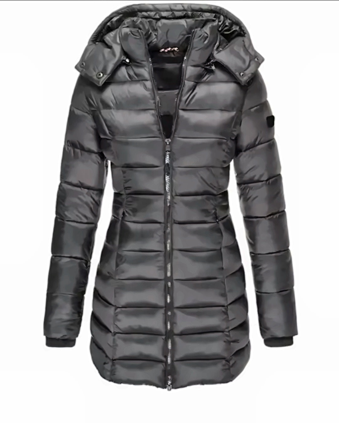 Parka matelassée à capuche Margaux — Noir