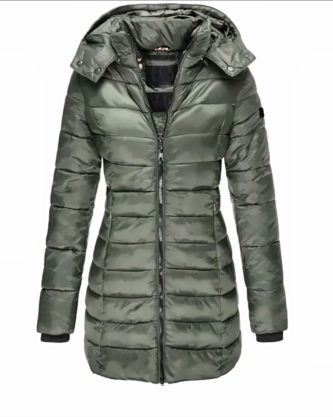 Parka matelassée à capuche Margaux — Vert armée
