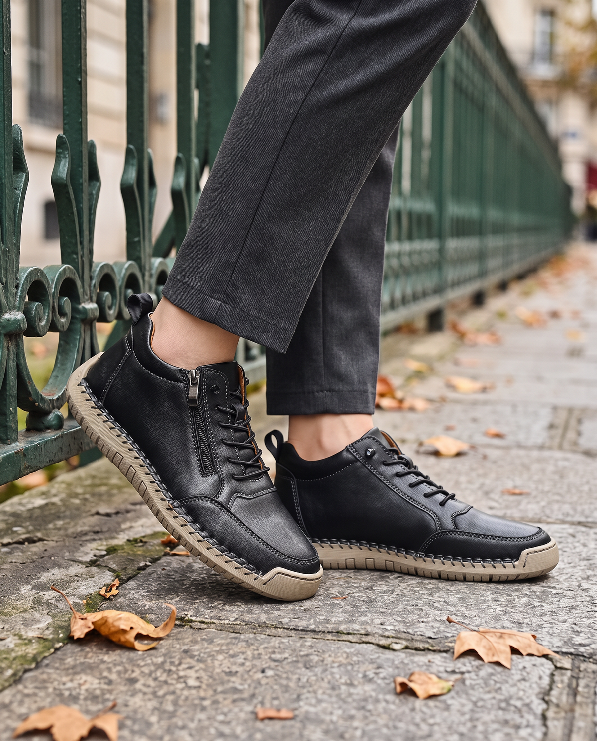 Bottines plates Marion — noir #Couleur_Noir